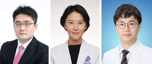 연세암병원 폐암센터 종양내과 홍민희‧김혜련 교수와 국립암센터 안병철 교수(사진 왼쪽부터)